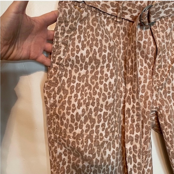 Anthropolgie The Wanderer Pants Leopard/Cheetah Print 28 Cream/Tan - Picture 8 of 10